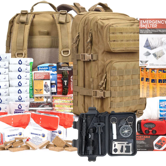 4 Person Bug Out Bag Emergency Kit 72 Hours -