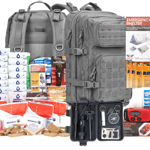 4 Person Bug Out Bag Emergency Kit 72 Hours -