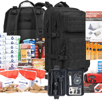 4 Person Bug Out Bag Emergency Kit 72 Hours -