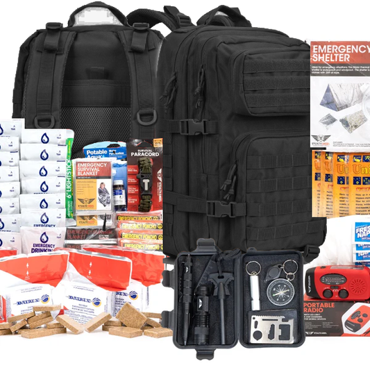 4 Person Bug Out Bag Emergency Kit 72 Hours -