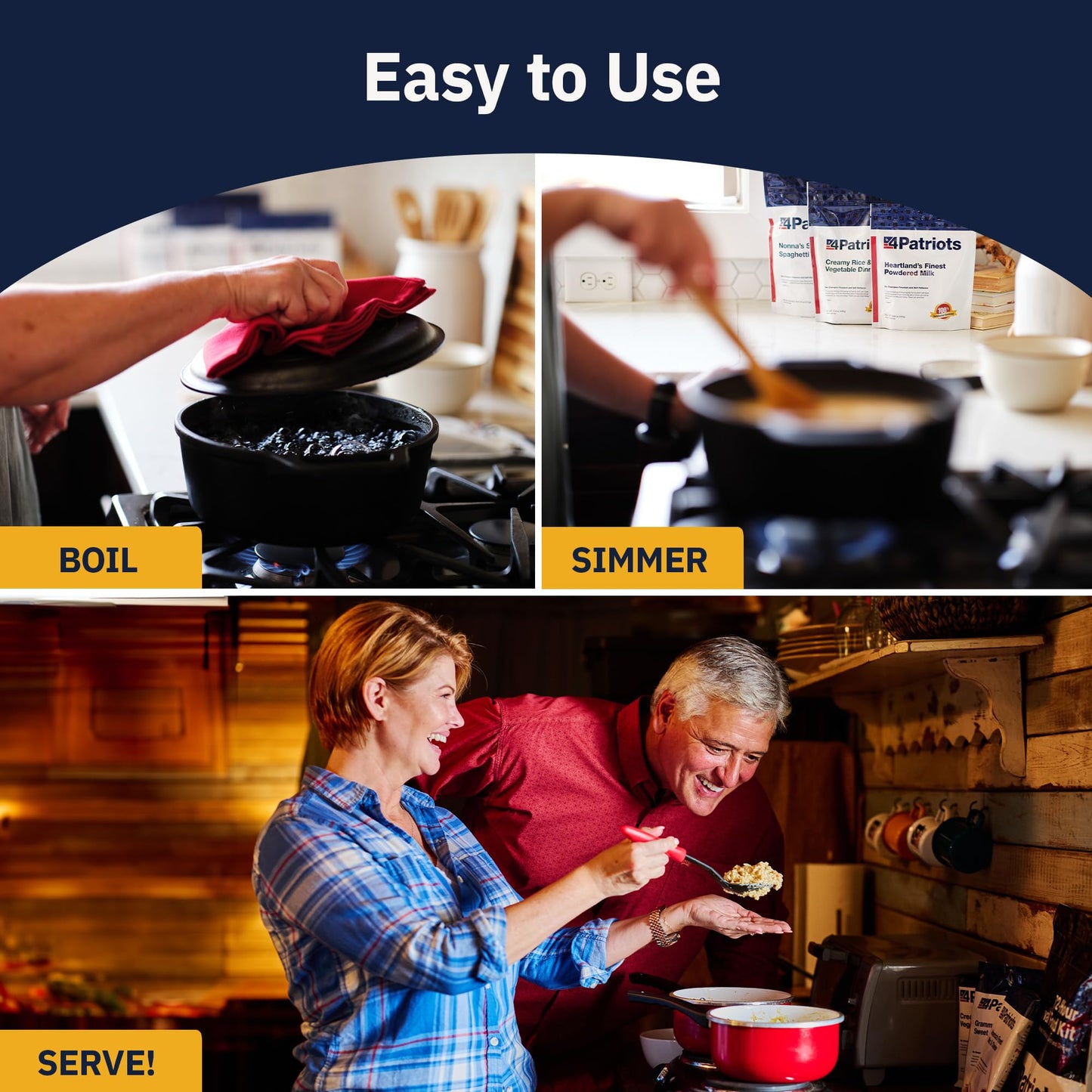 4Patriots 4-Week Survival Food Kit: Emergency Food Supply Designed to Last 25 Years, 192 Servings