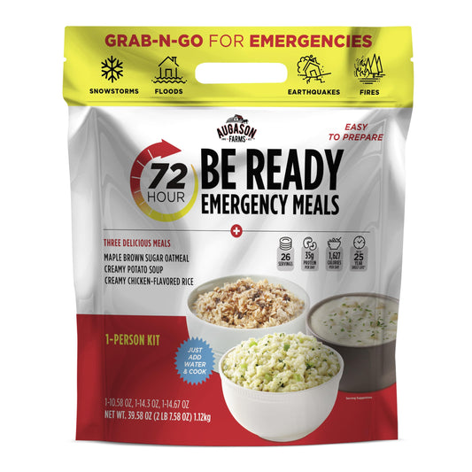 Augason Farms 72-Hour Be Ready Emergency Meal Kit, White, Small