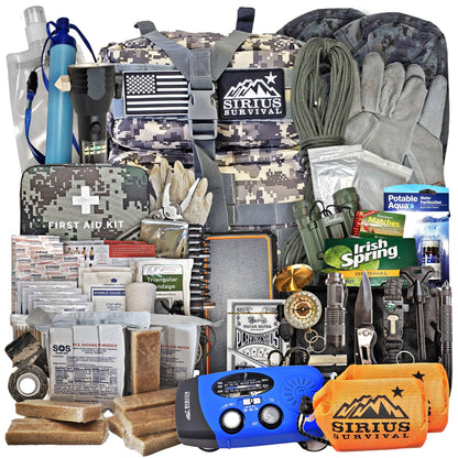 Pre-Packed Bug Out Bag - 72 Hour Kit for 2 People - Bugout Backpack Survival Kit
